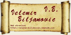 Velemir Biljanović vizit kartica